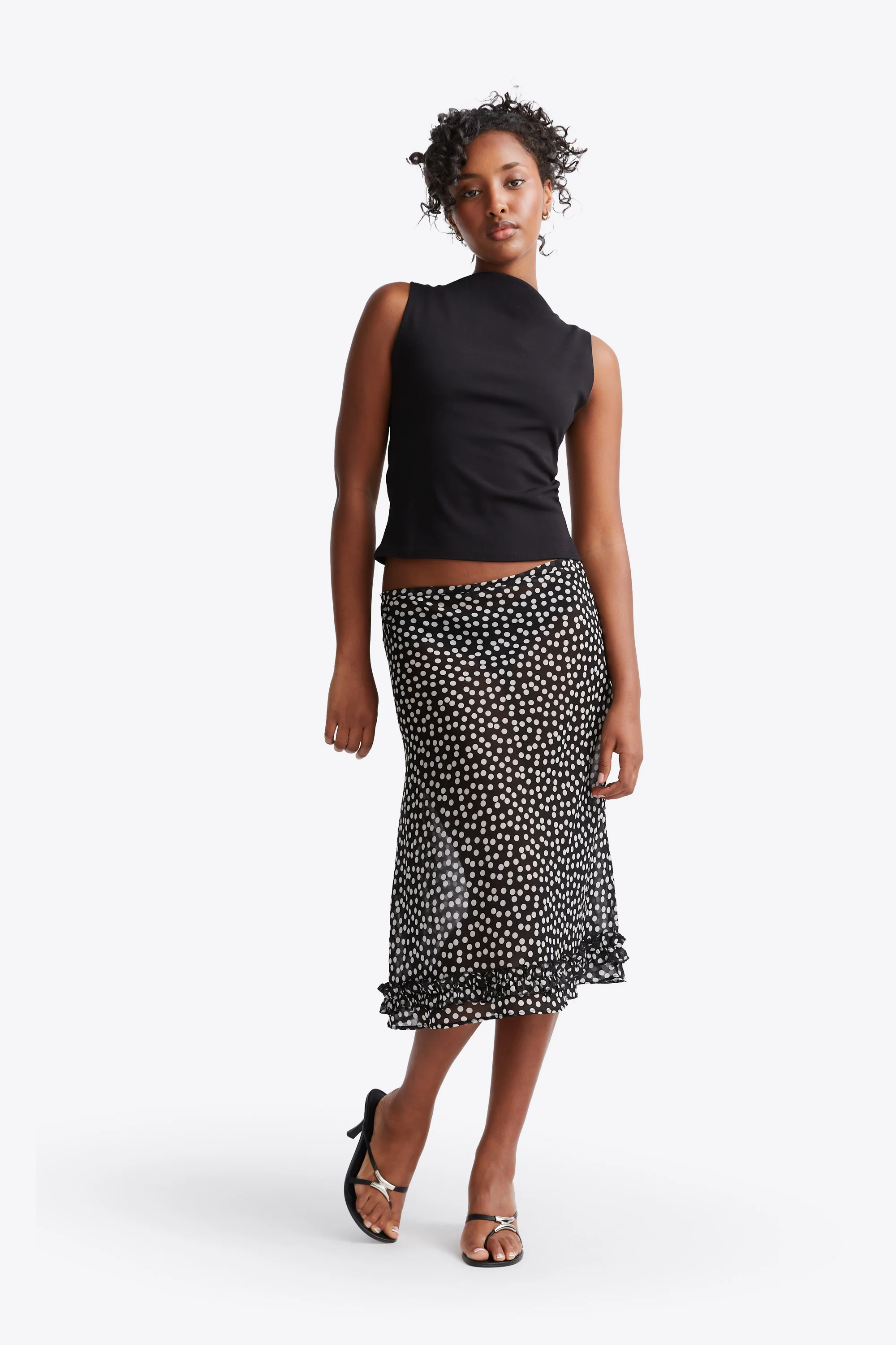 Meadow Skirt - Black Polka Dot - Image 3