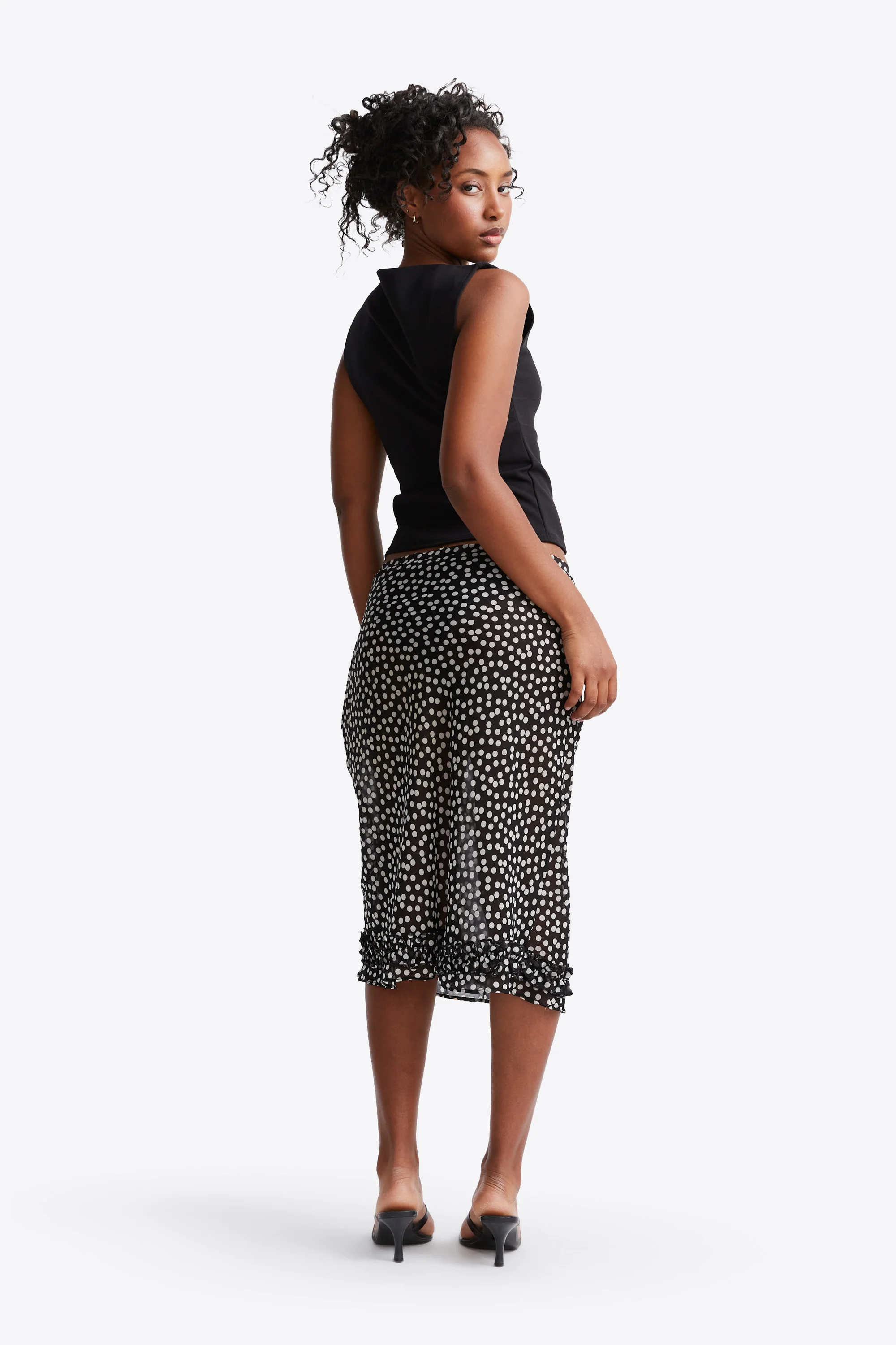 Meadow Skirt - Black Polka Dot - Image 4