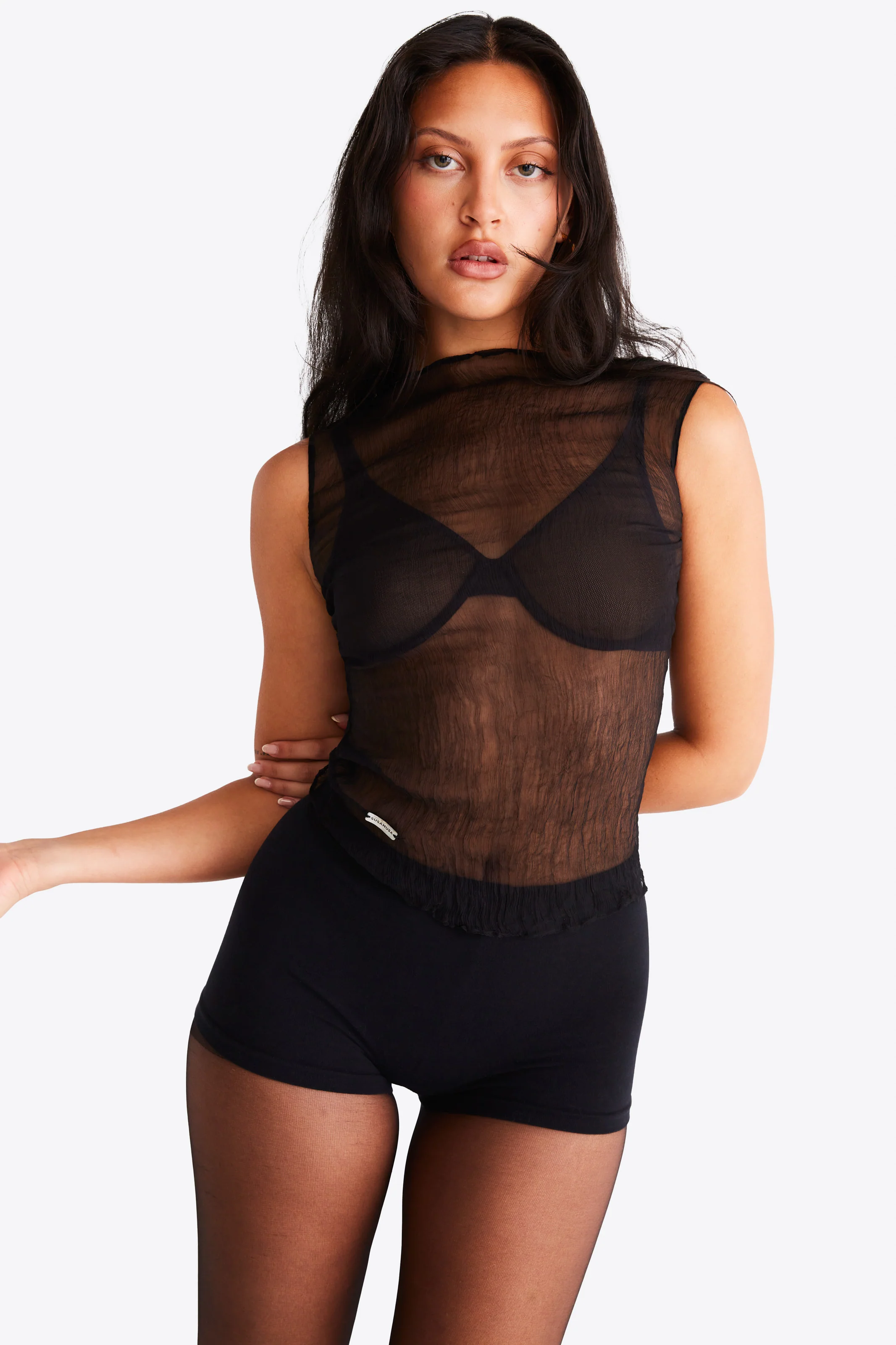 Moya Top - Black Silk - Image 3