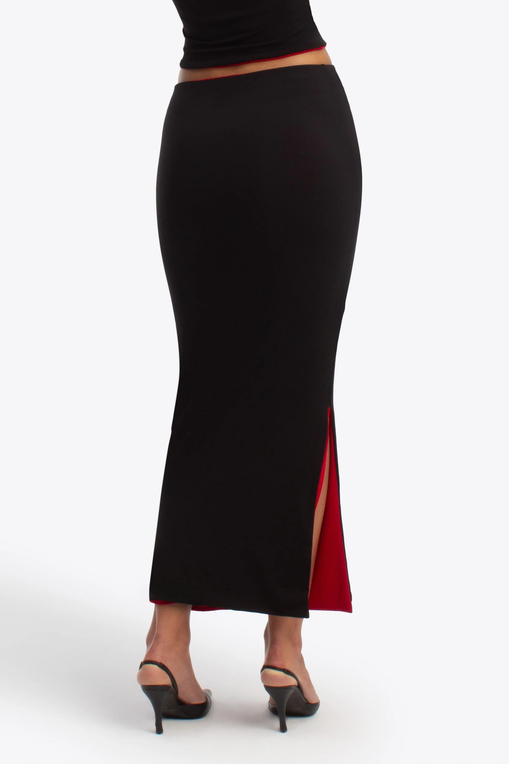 Nova Skirt - Black and Ruby - Image 3
