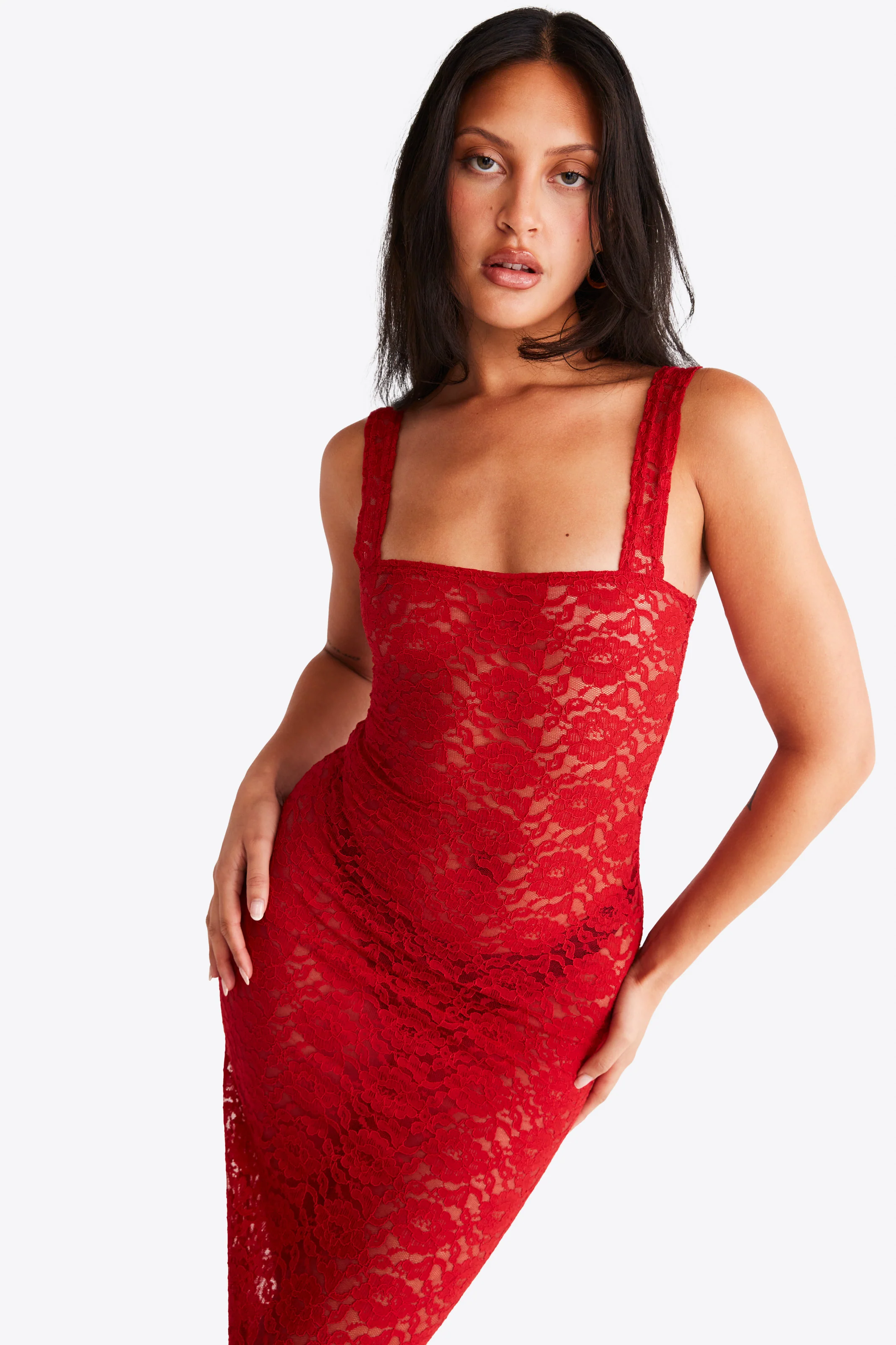 Roya Dress - Scarlet Red - Image 3