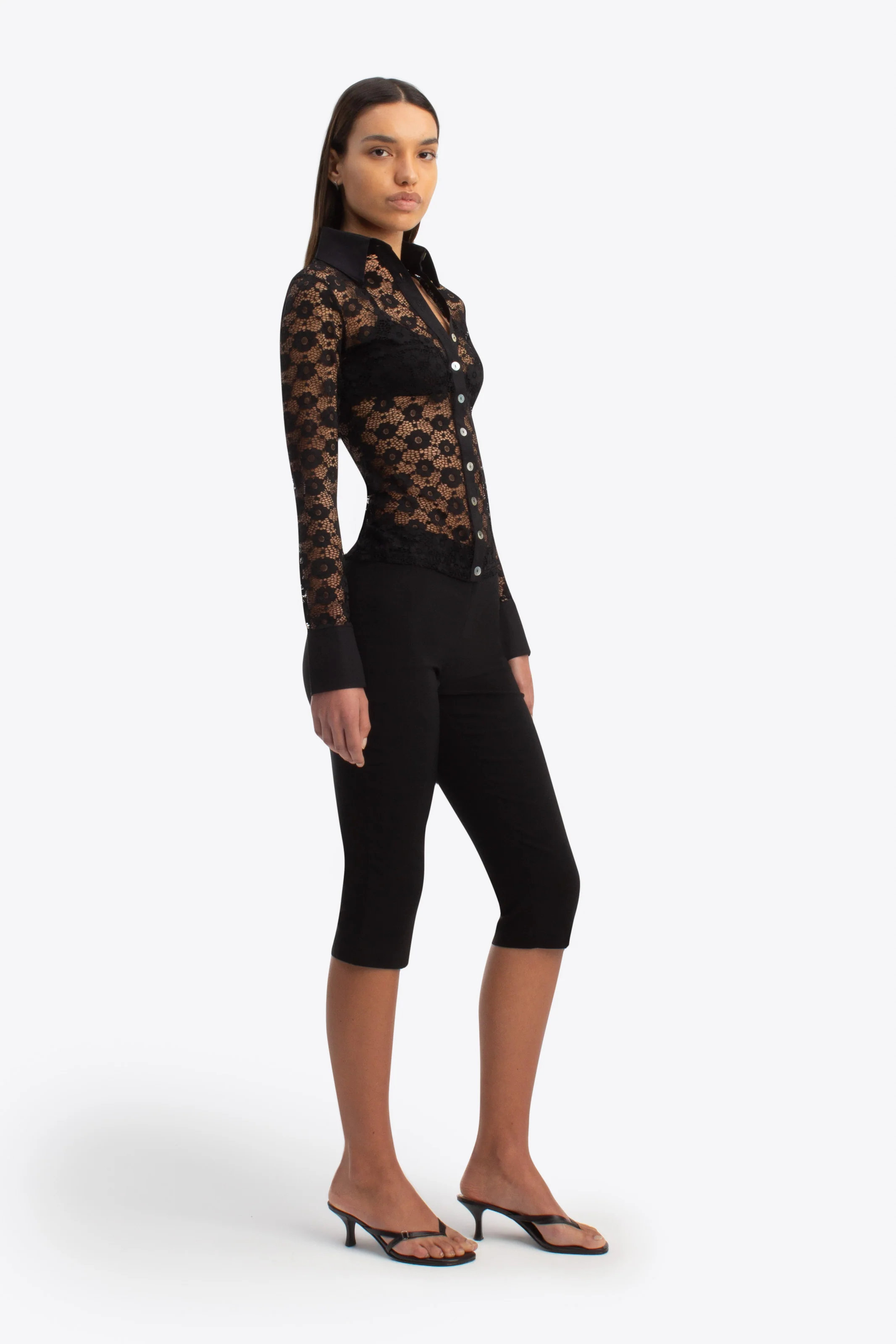 Sienna Shirt - Black Lace - Image 4