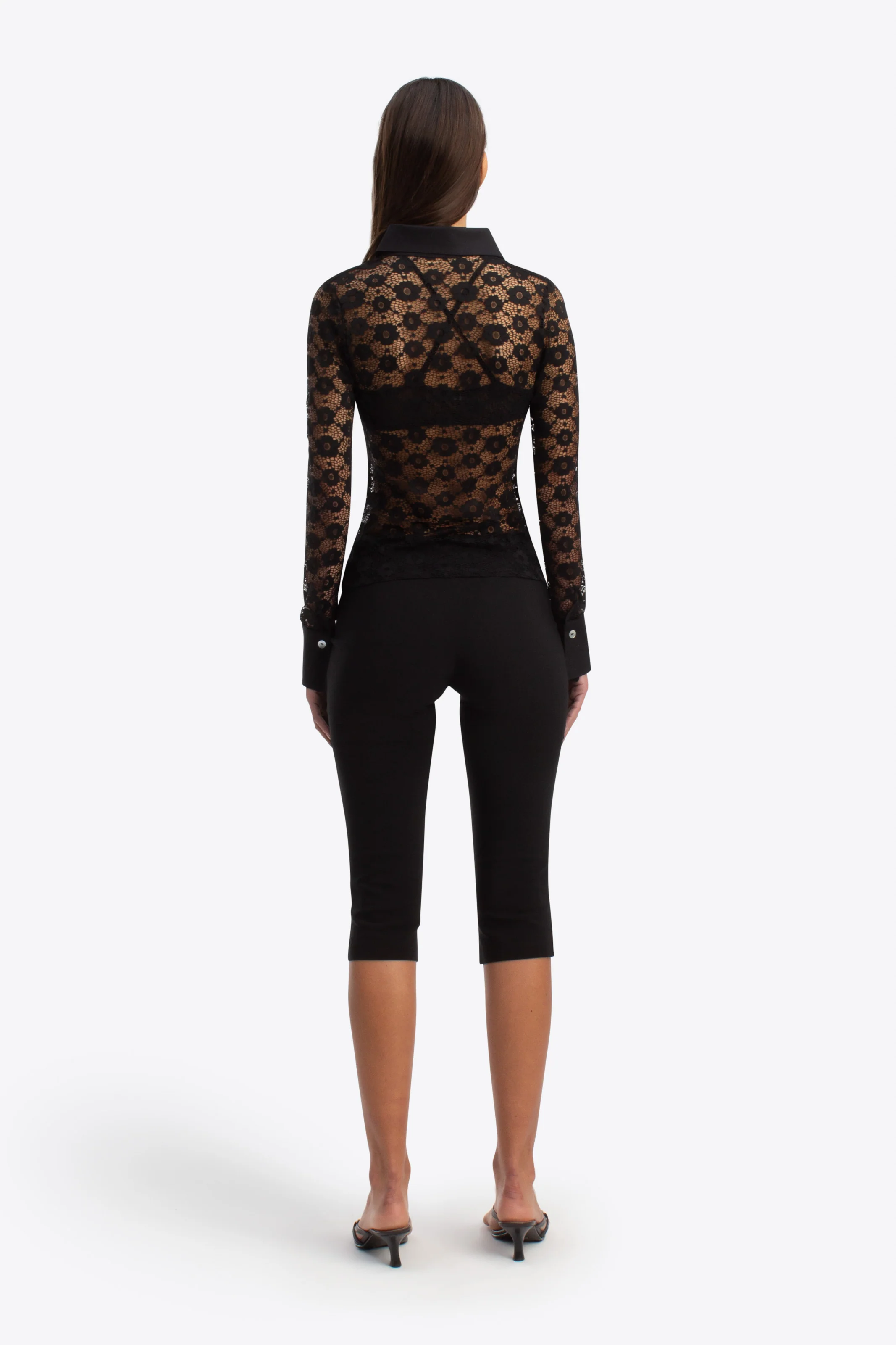 Sienna Shirt - Black Lace - Image 5