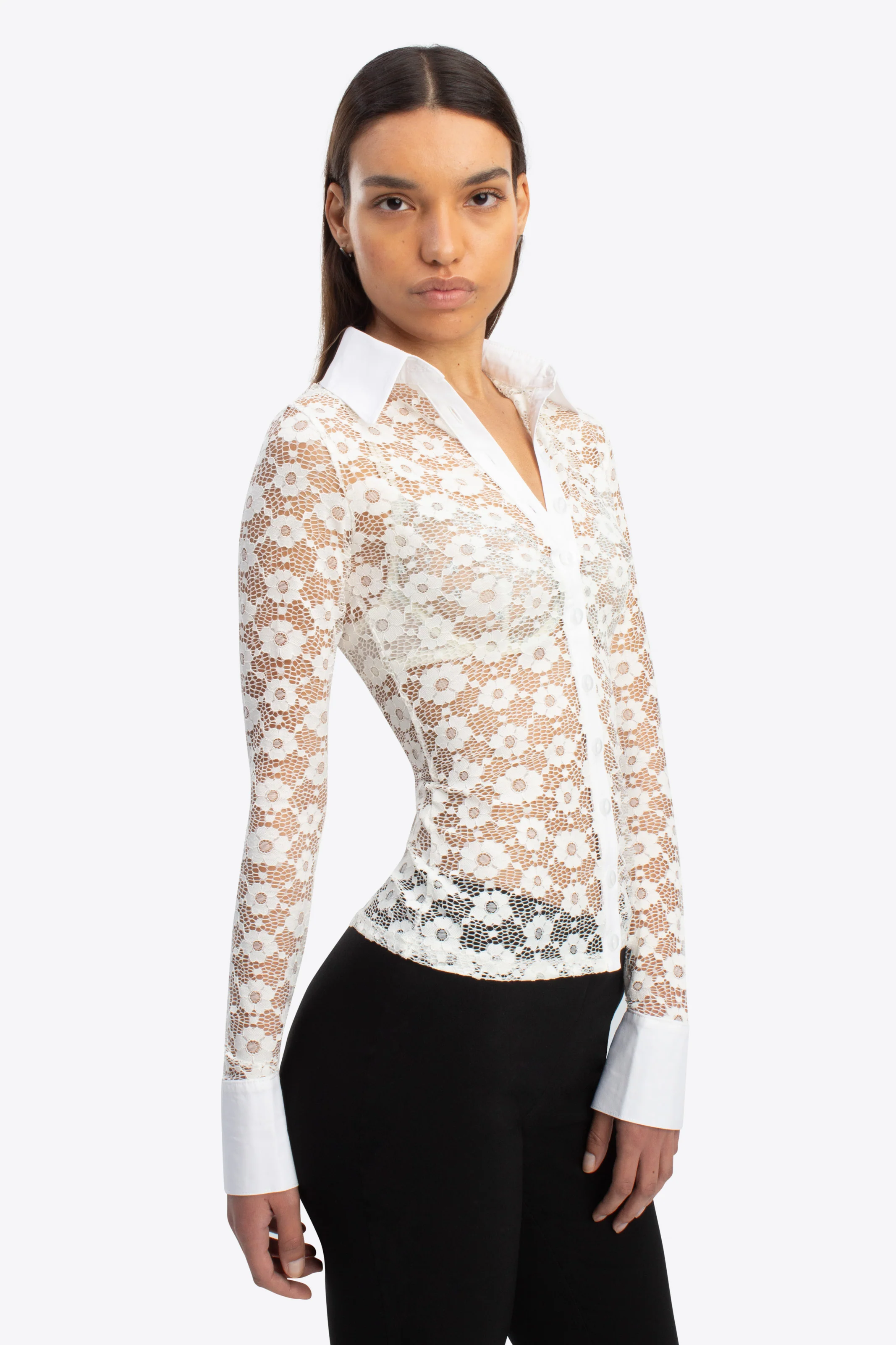 Sienna Shirt - Ivory Lace - Image 3